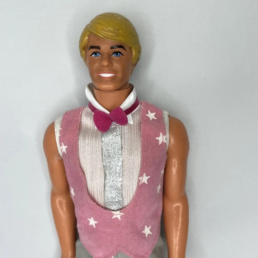 Vintage Barbie 1985 Dream Glow Superstar Ken Doll - AS IS - Missing a shoe